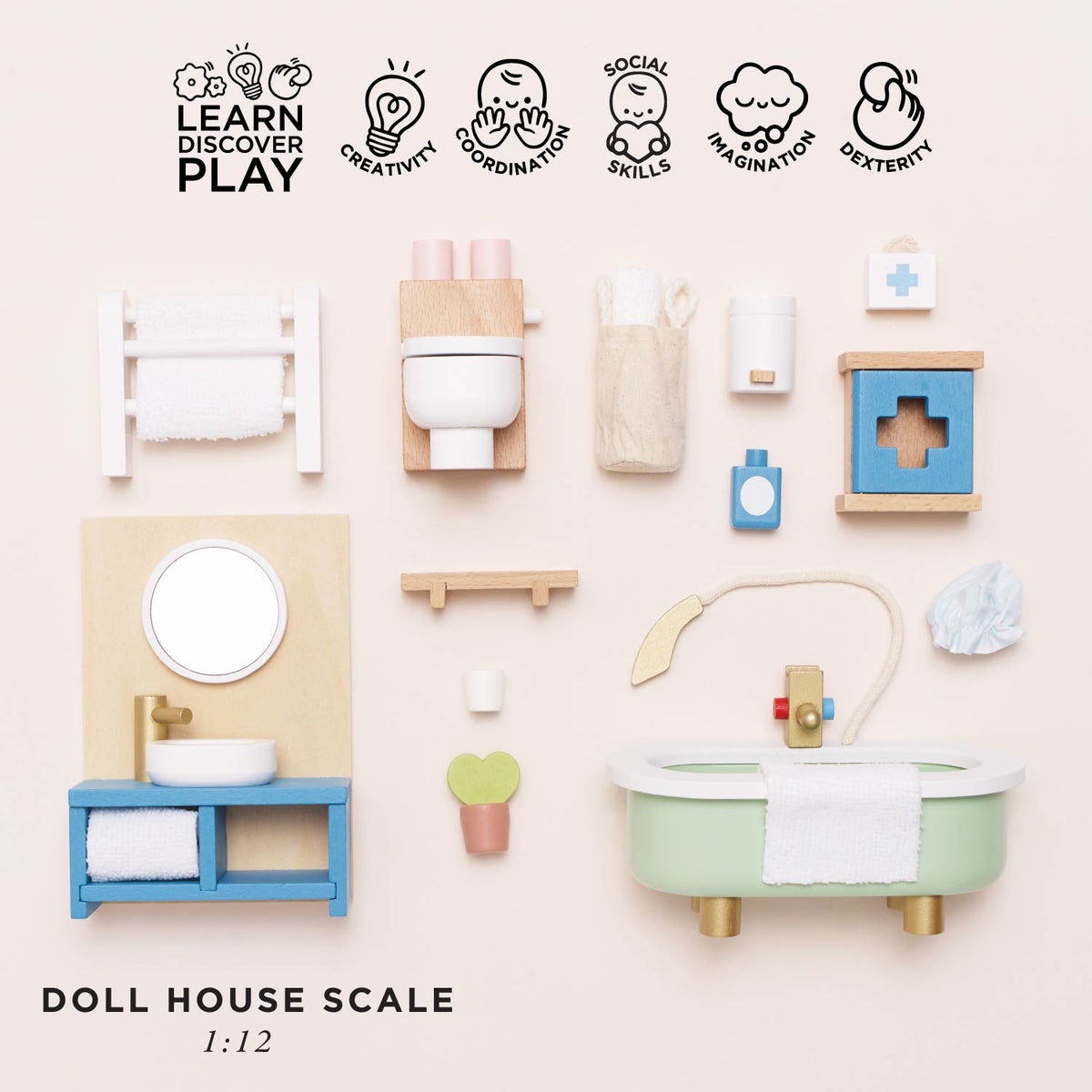 Dolls House Bathroom Furniture Set