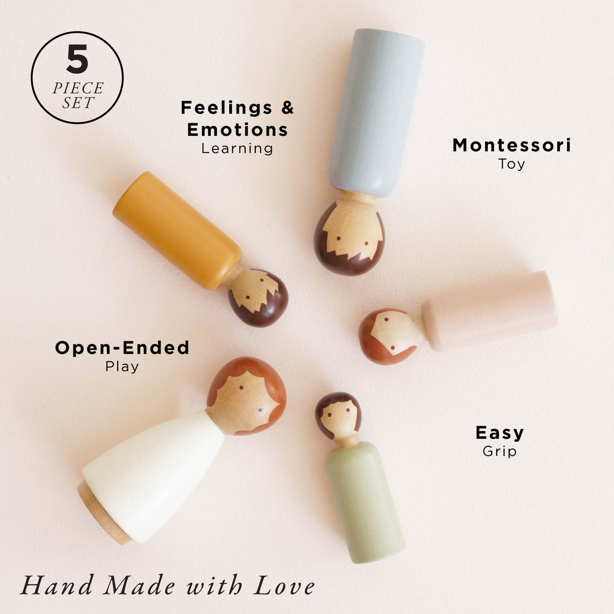 Dubois Wooden Family Dolls
