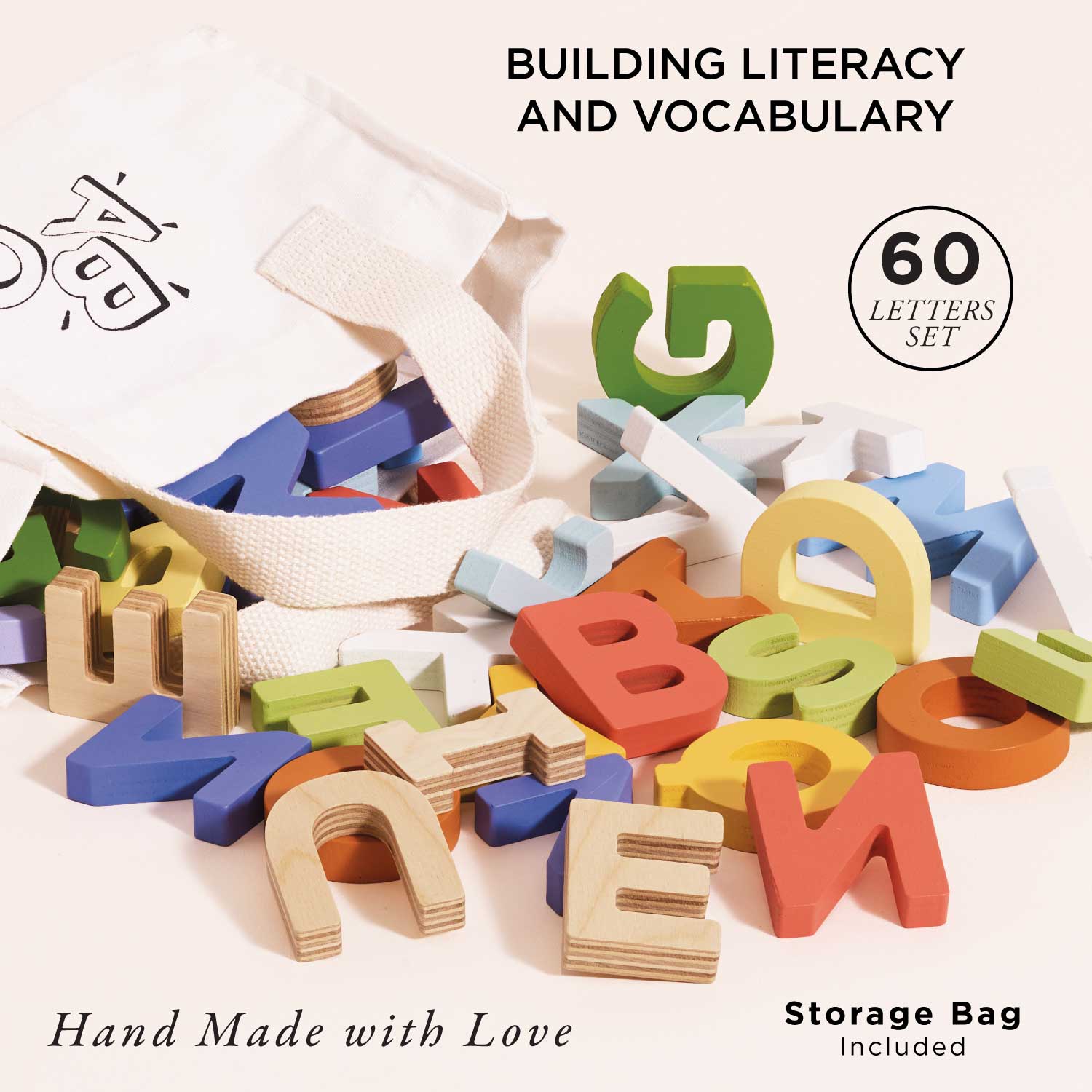 Wooden Alphabet Set & Bag