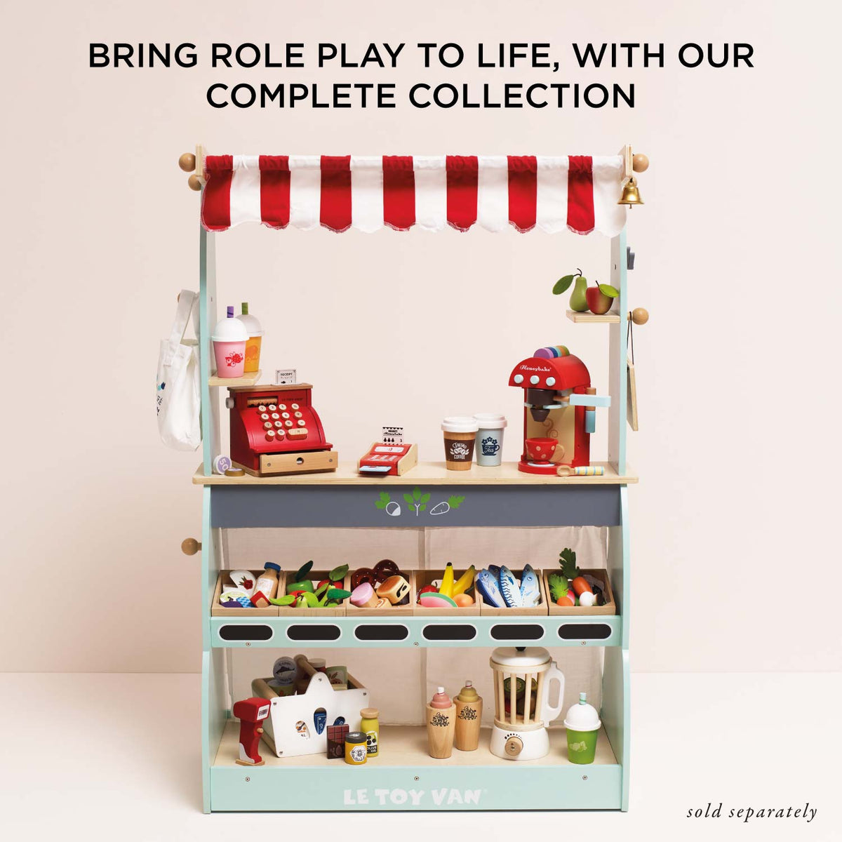 Market Fish Wooden Play Food Crate