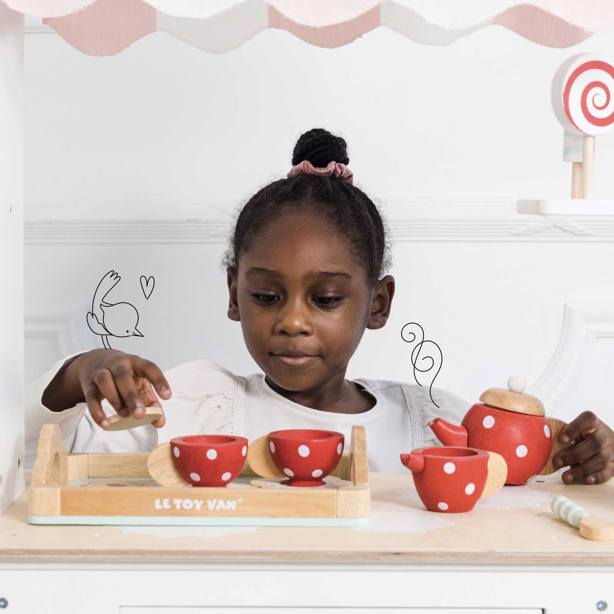 TV276-red-tea-set-girl-serving-biscuits
