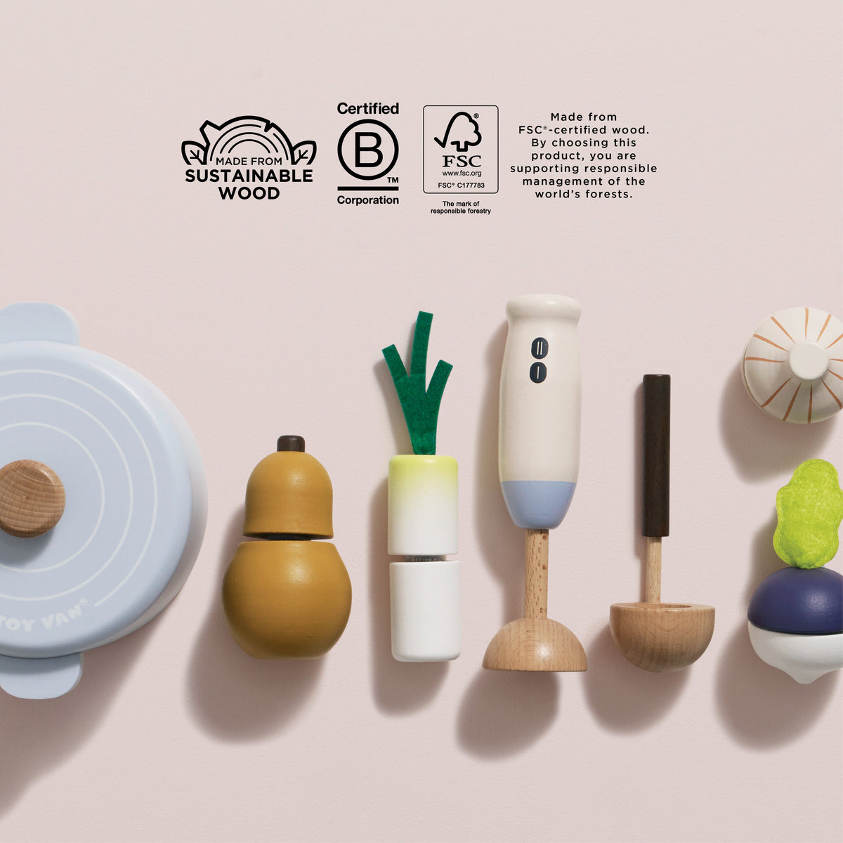 Soup & Utensil Wooden Toy Set