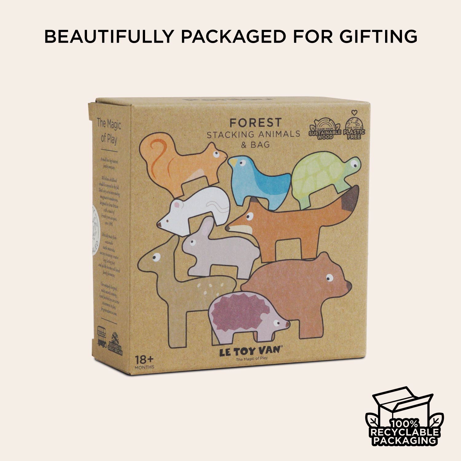 Forest Animals Wooden Stacking Toy