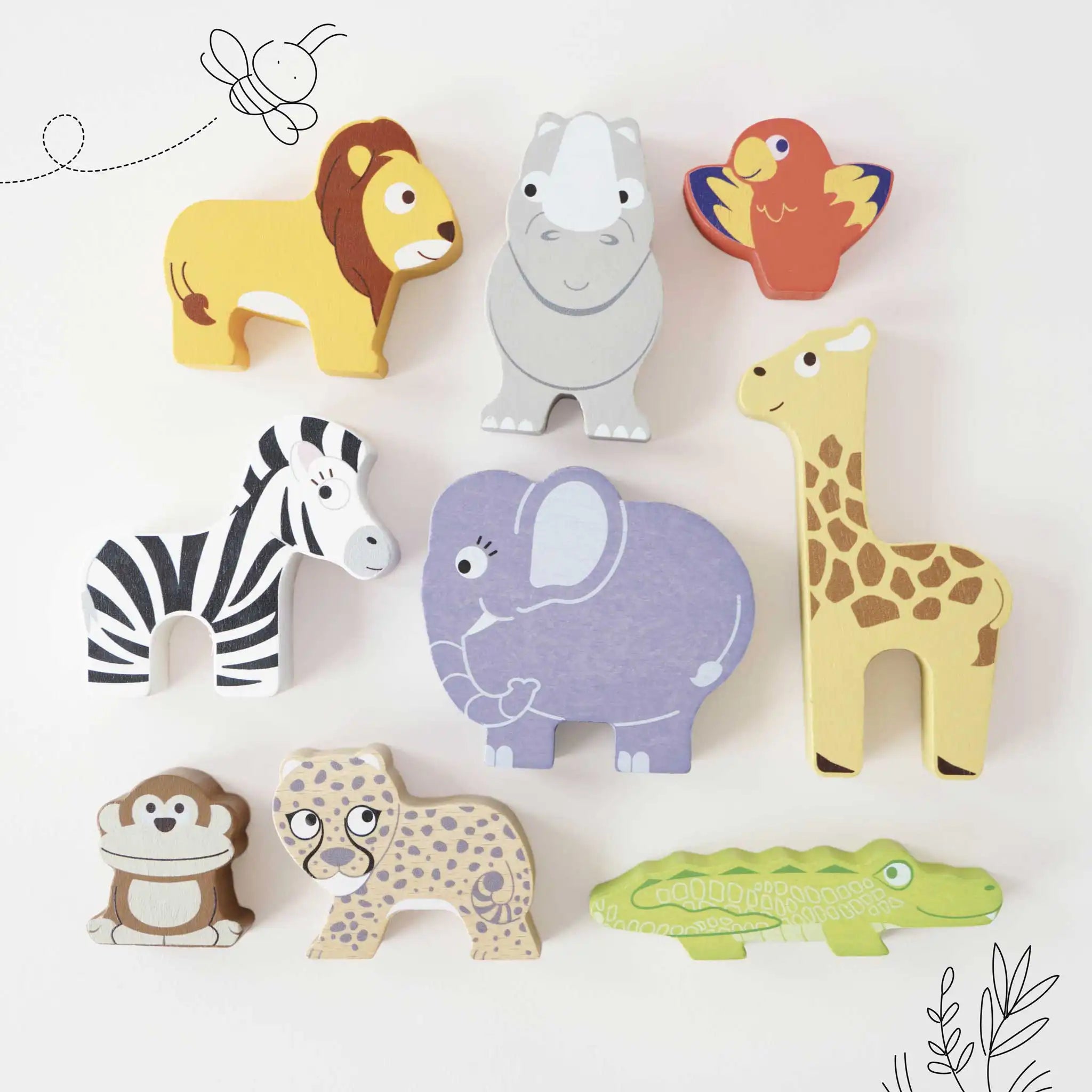 Africa Wooden Animal Stacking Toy
