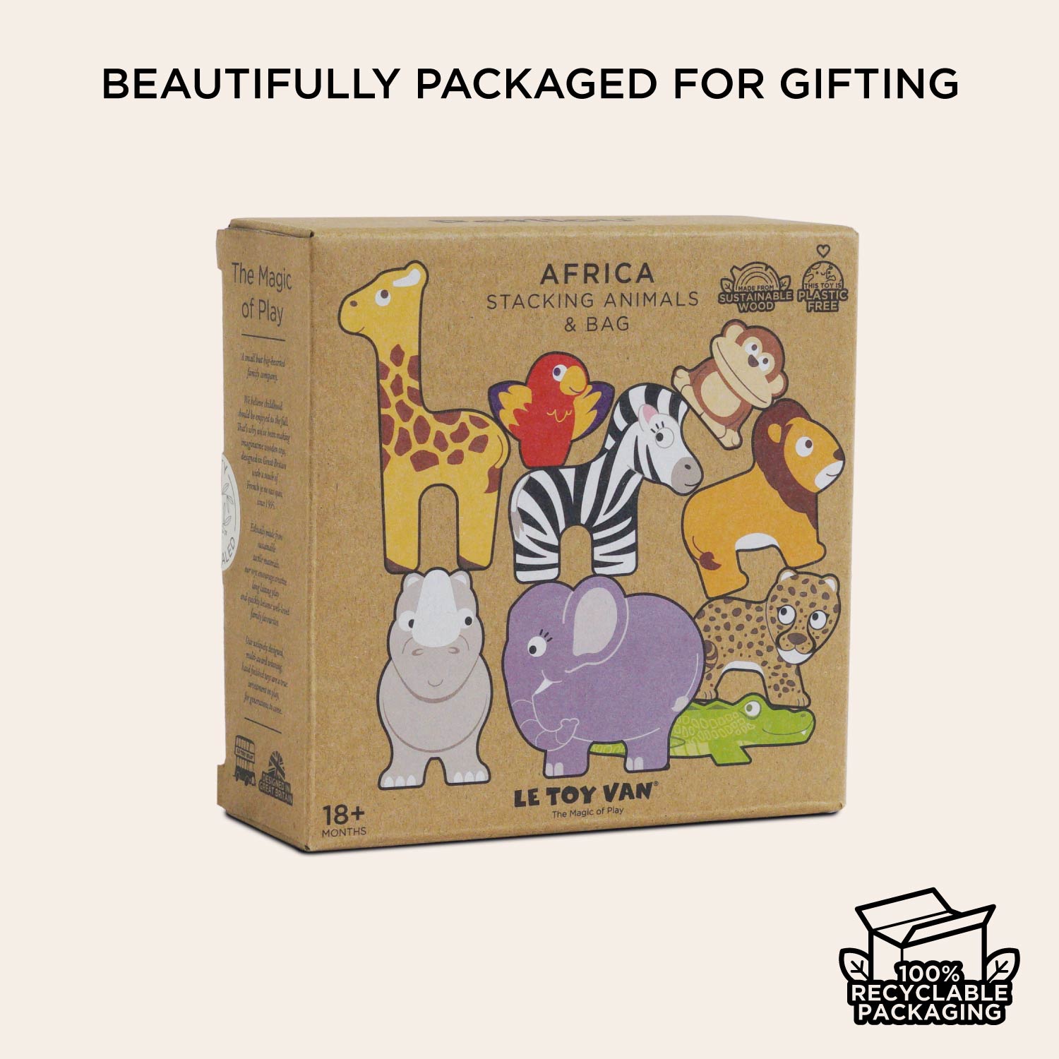 Africa Wooden Animal Stacking Toy