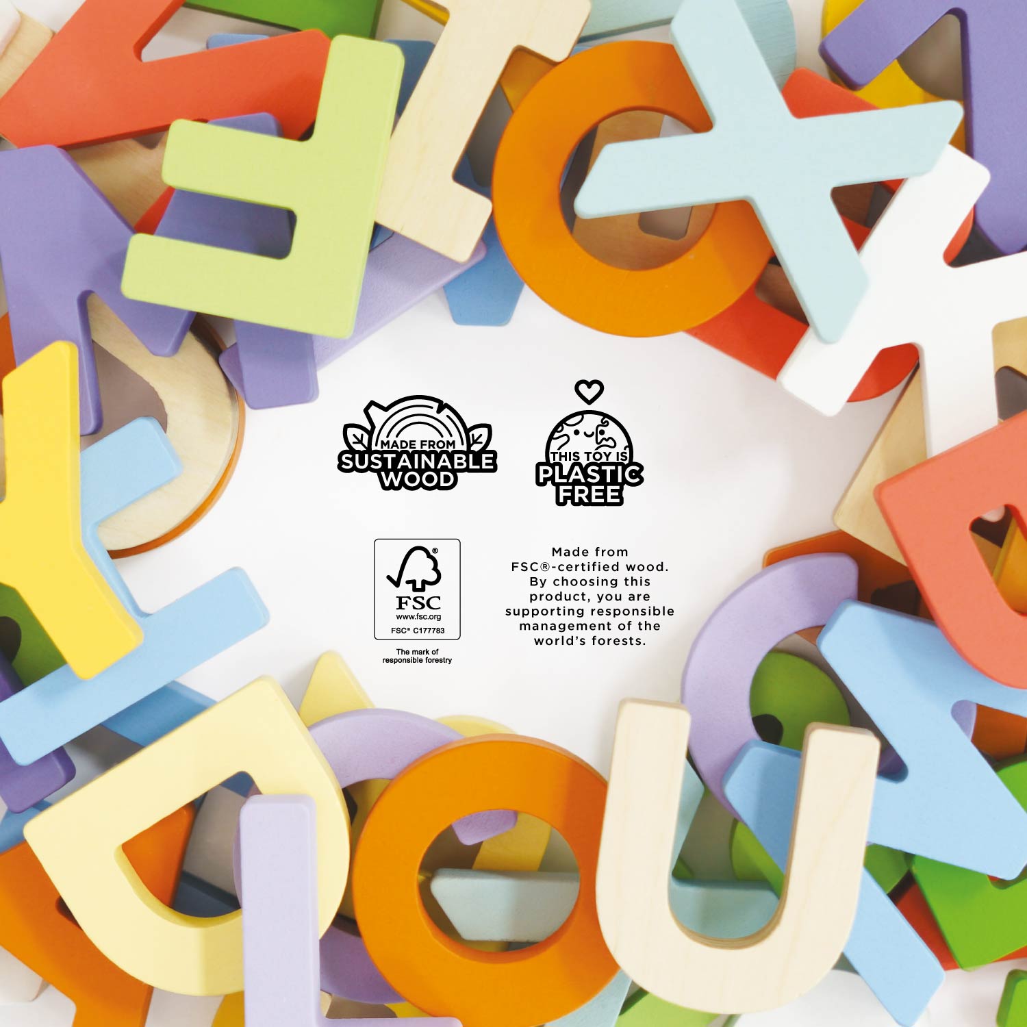 Wooden Alphabet Set & Bag