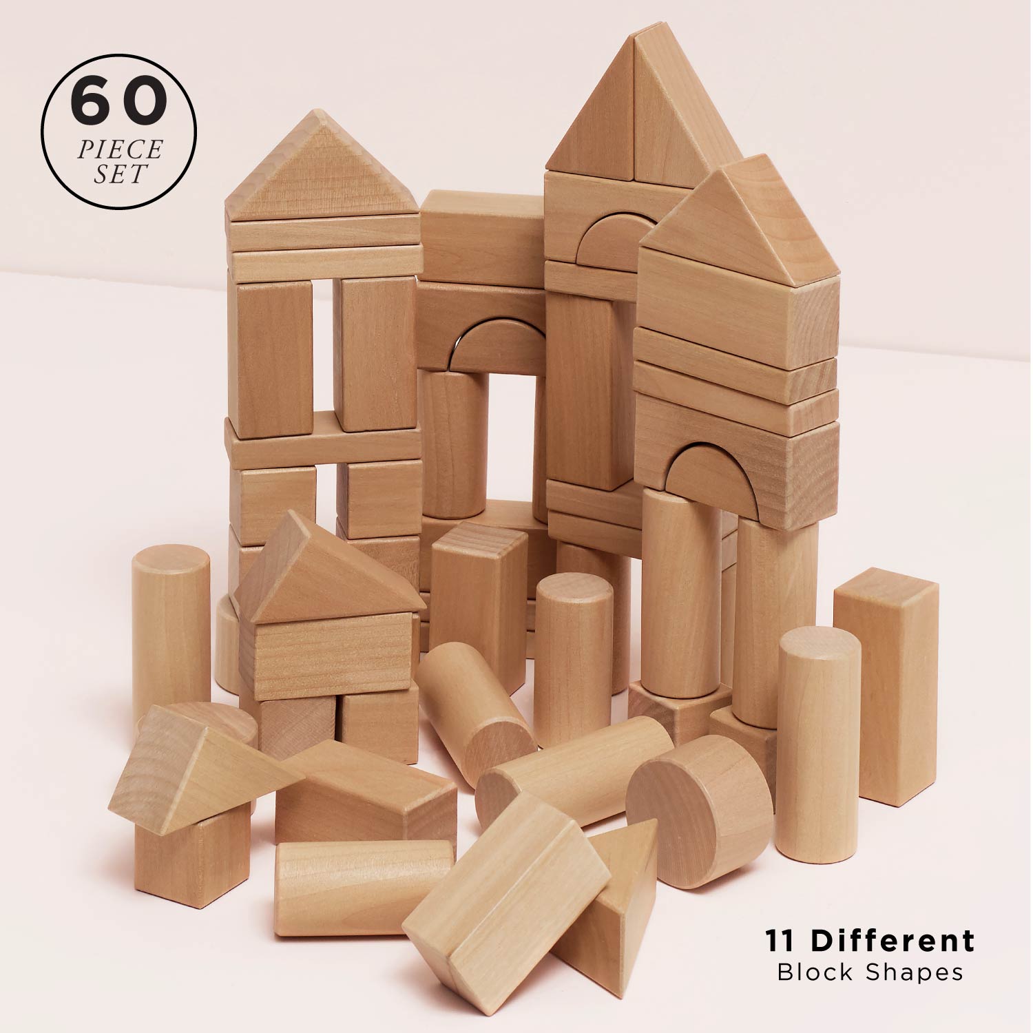 Natural Wood Building Blocks