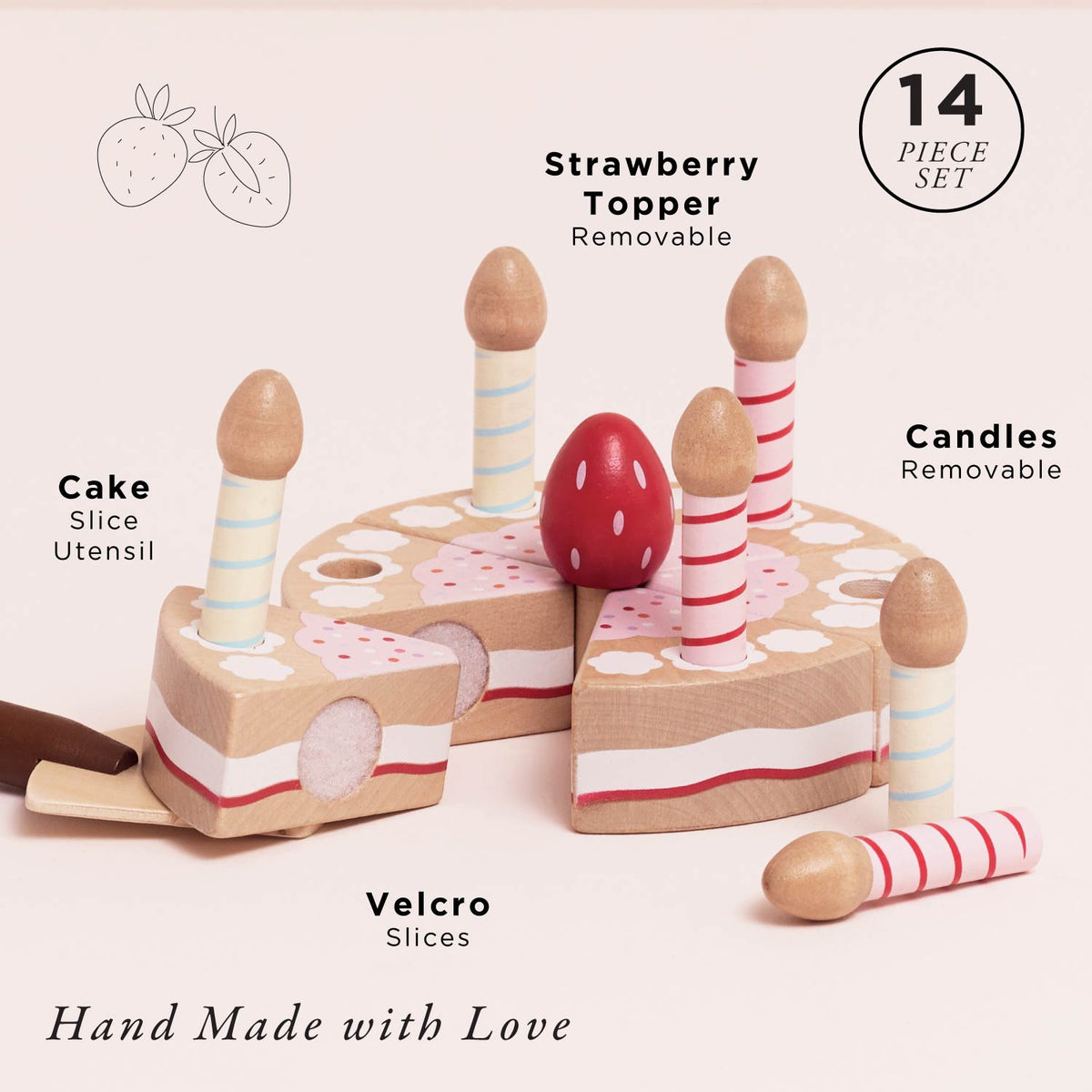 Sliceable Birthday Cake & Candles