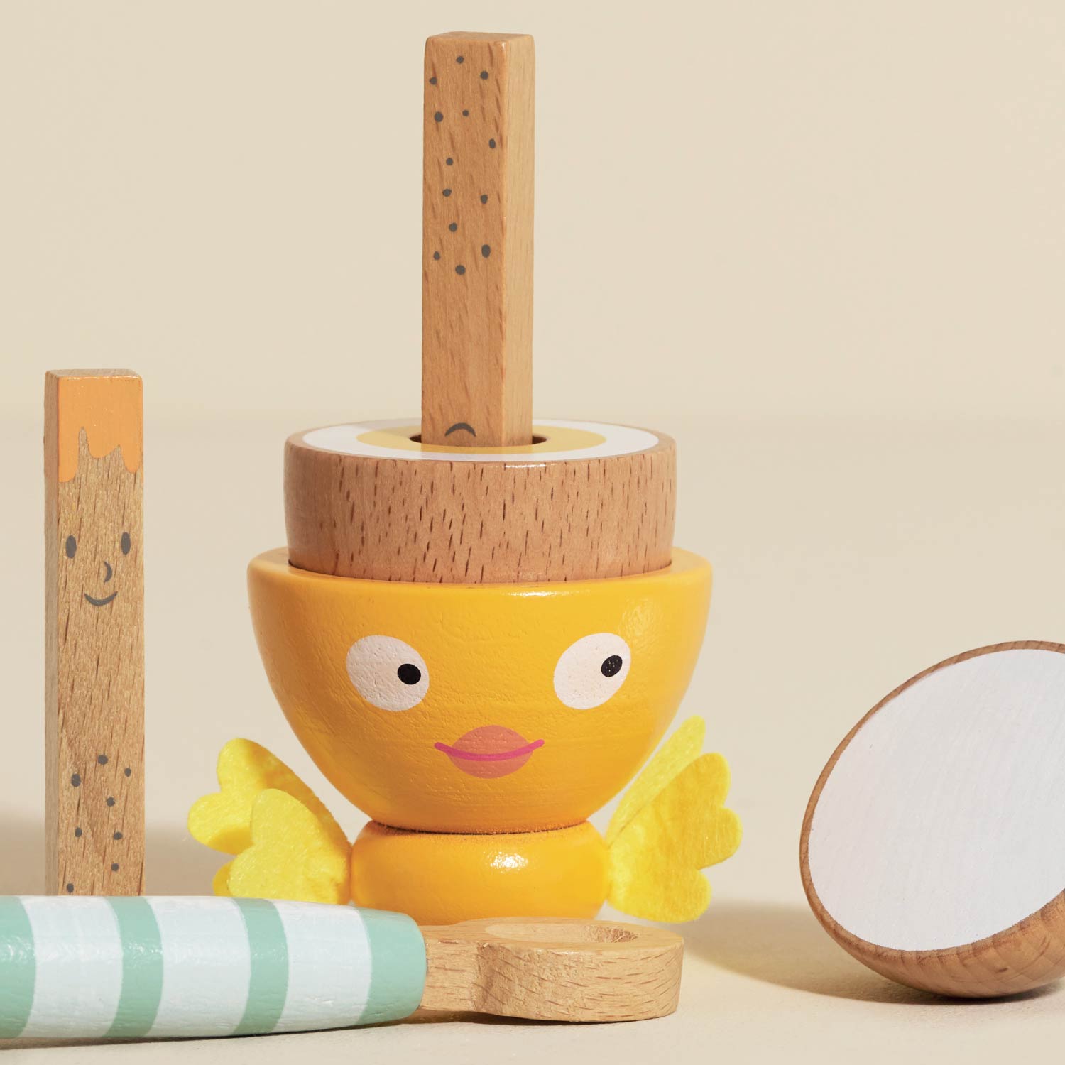 Wooden Egg Cup & Soldiers
