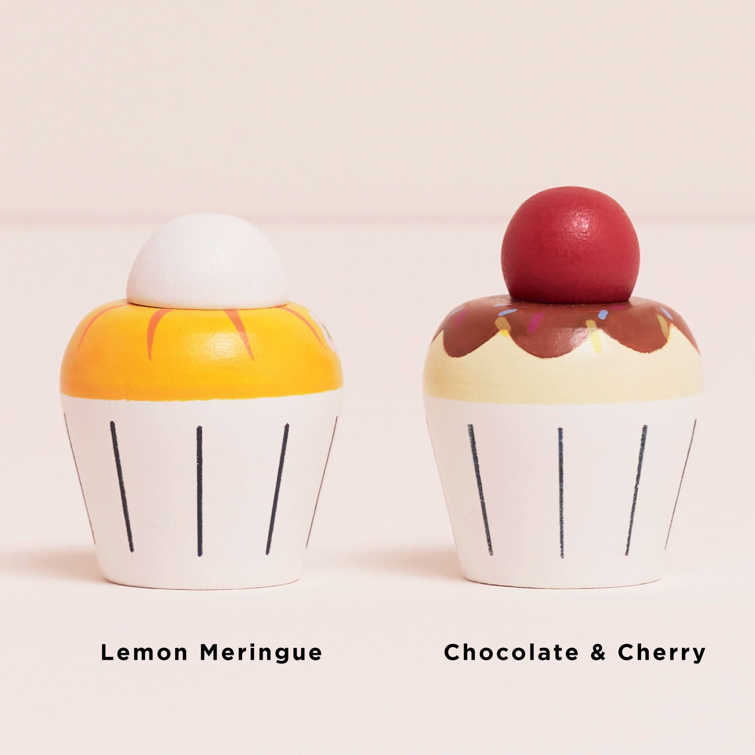 Wooden Cupcake Set