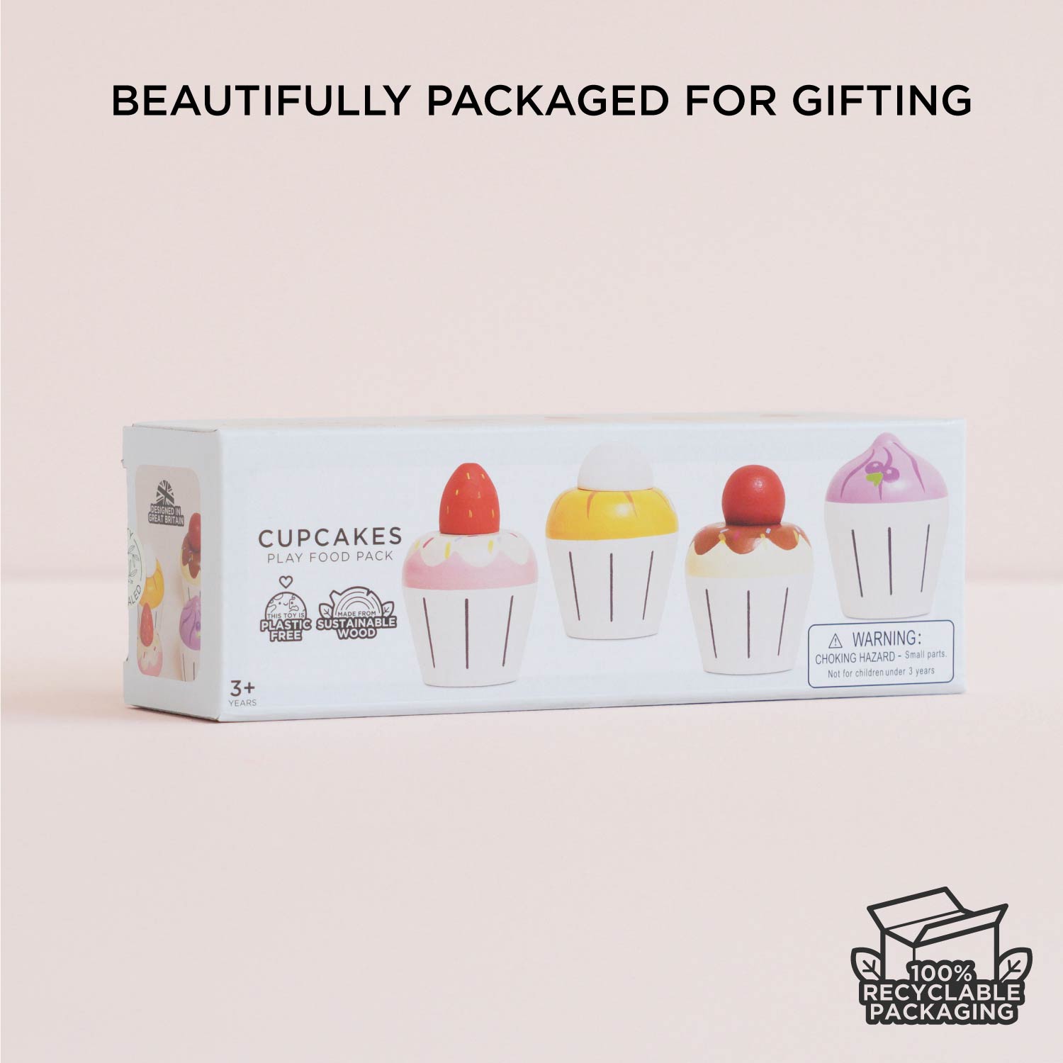 Wooden Cupcake Set