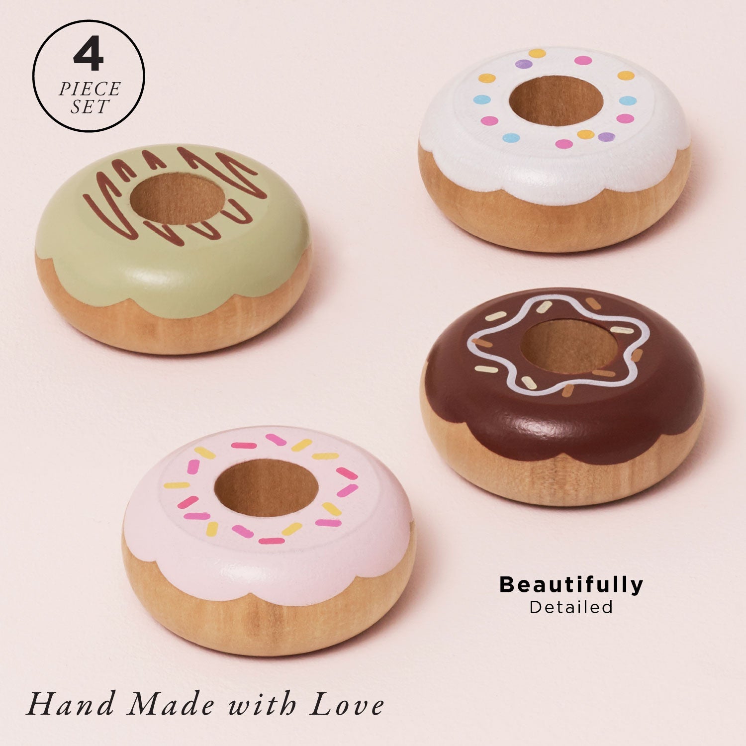 Wooden Doughnut Set