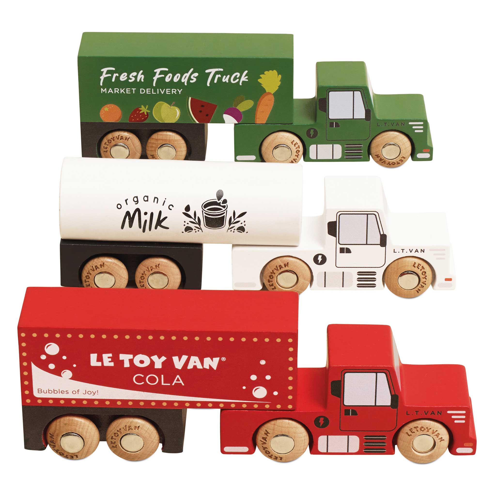 Wooden Trailer Truck Set