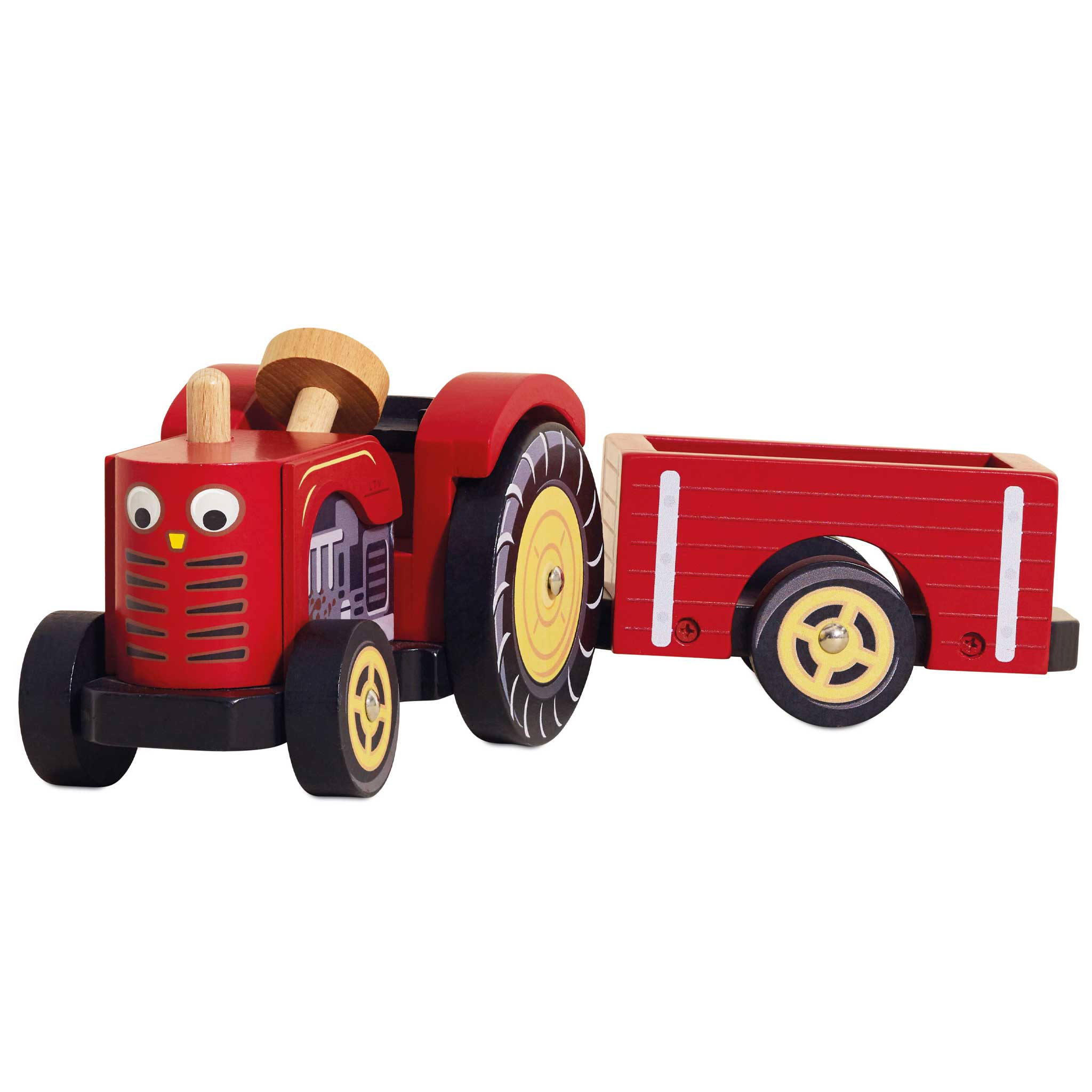 Red Wooden Tractor