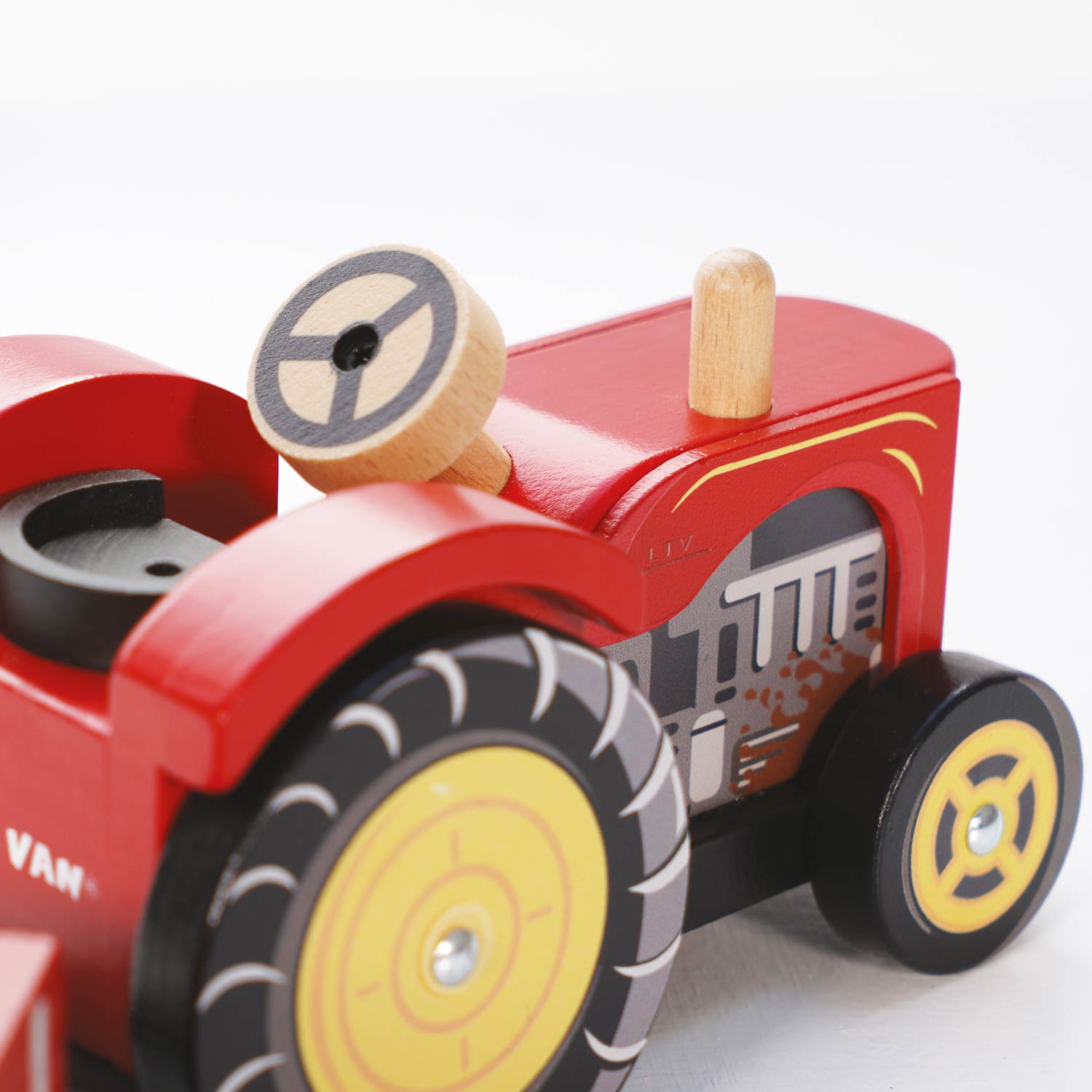 Red Wooden Tractor