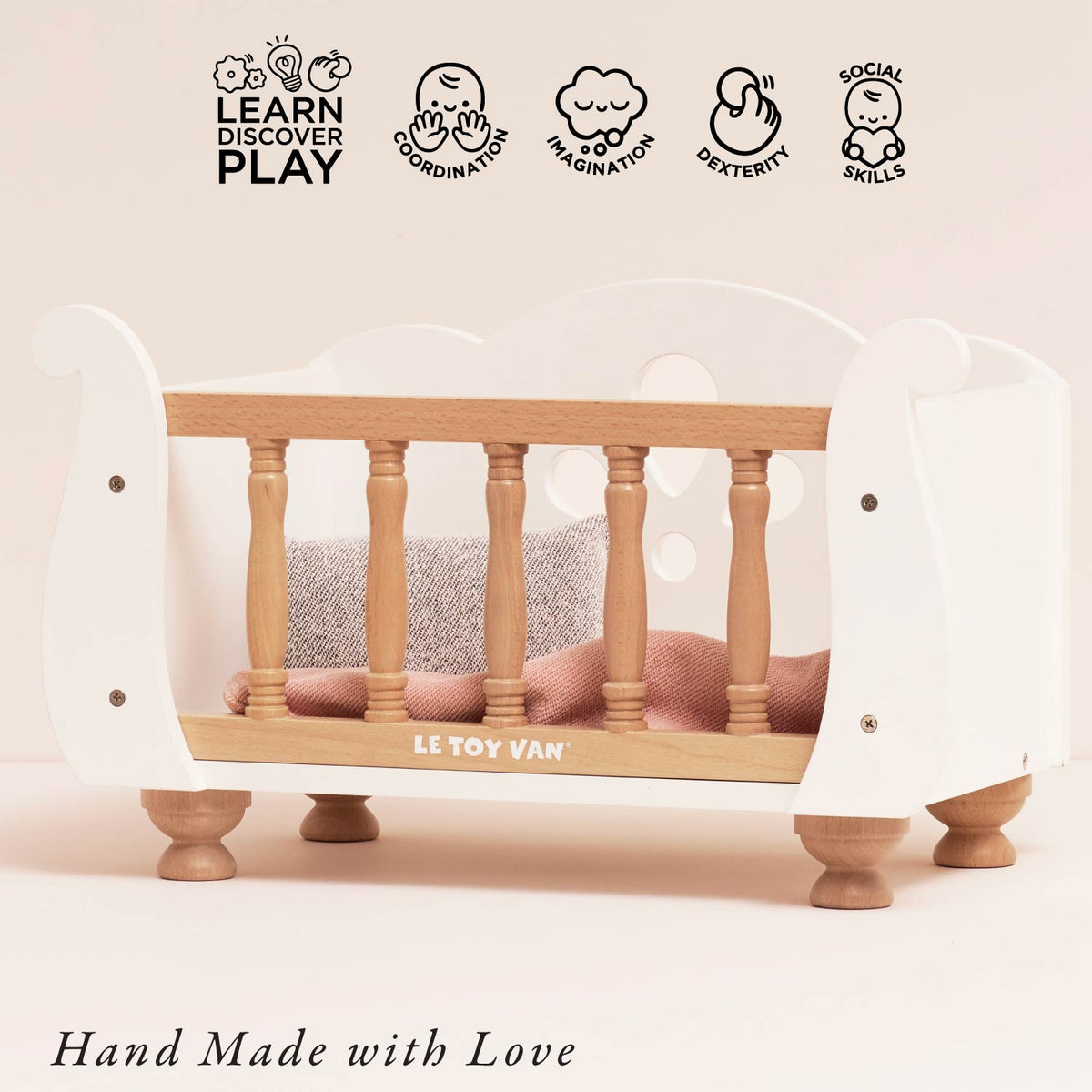 Wooden Dolls Cot