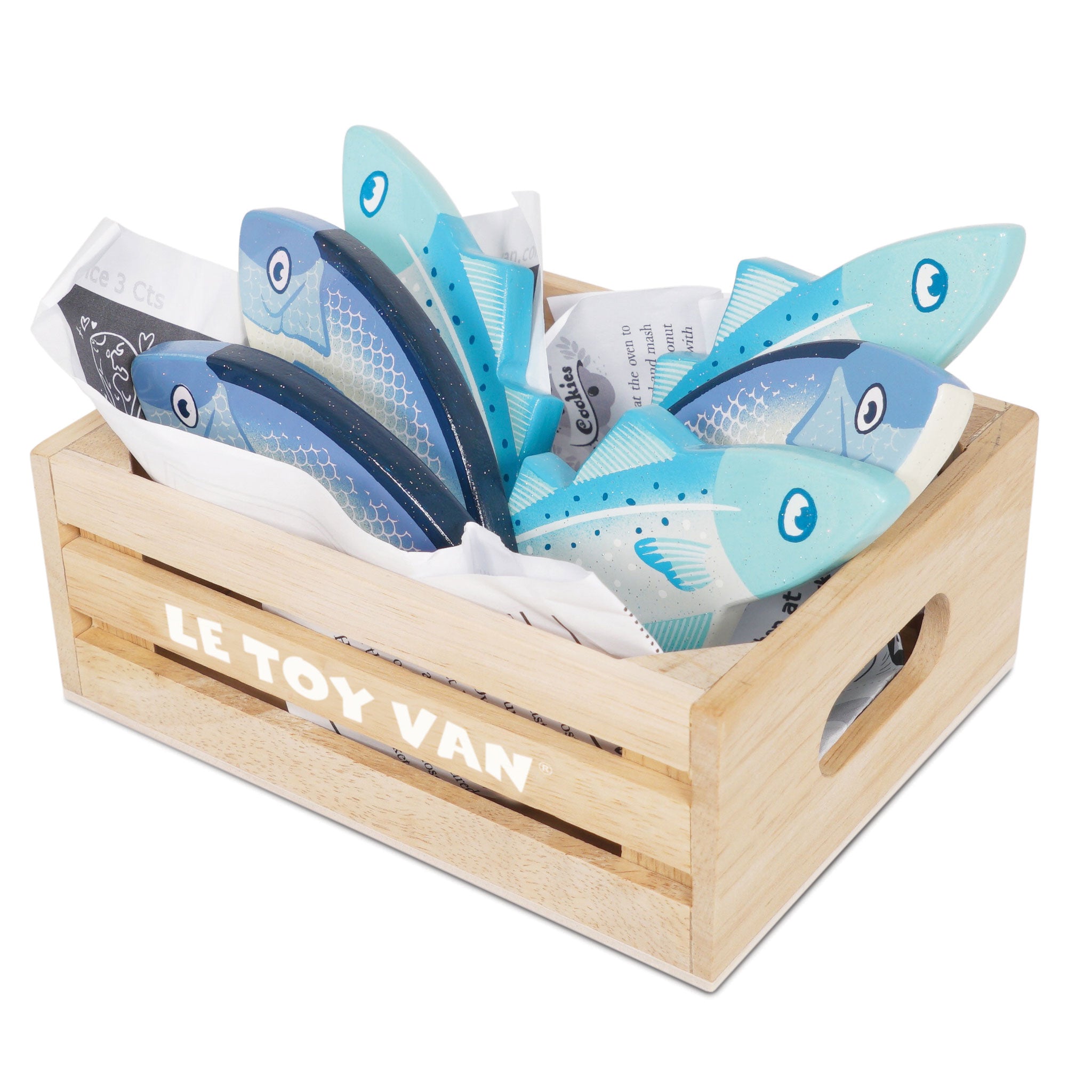 Fresh Fish Crate, Wooden Play Food Toys